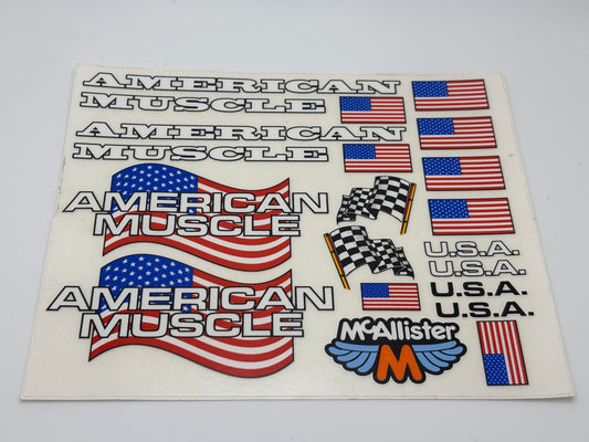 McAllister Racing USA American Muscle Decal Sheet, MCA-D519