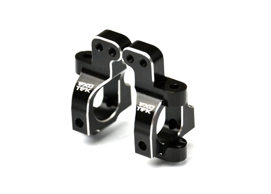 Losi 22S SPRINT HD CASTER BLOCK SET, 1pr 7075 black w/ silver, EXO2327