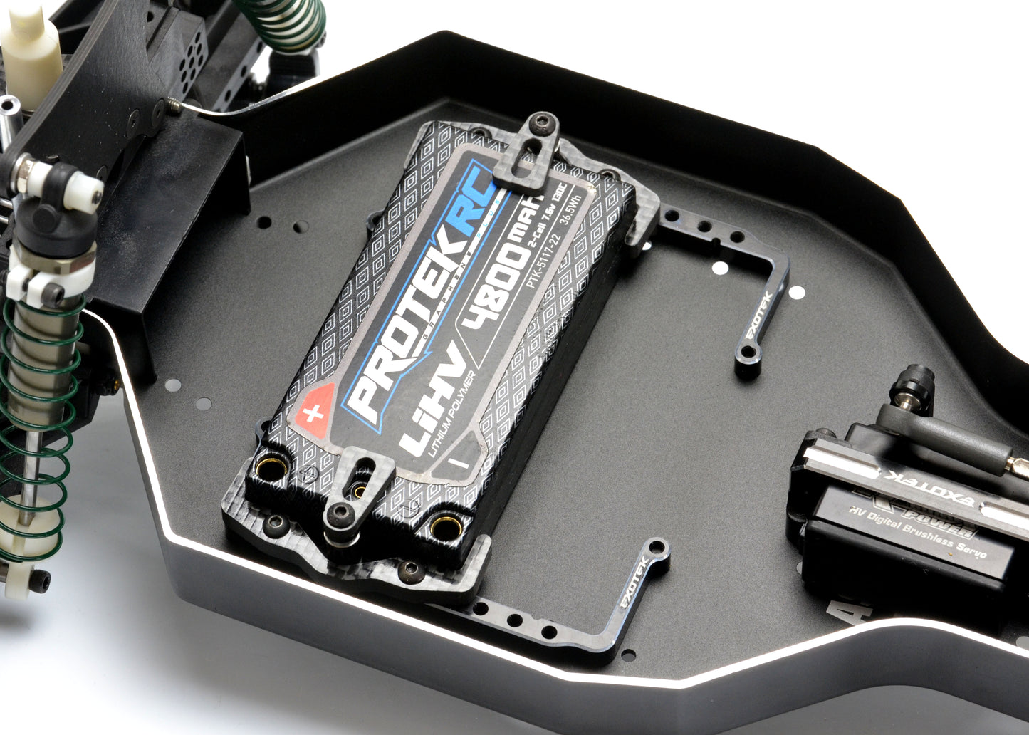 RC10 CLASSIC SHORTY PACK TRAY AND CUPS, 7075 and carbon fiber, EXO2365