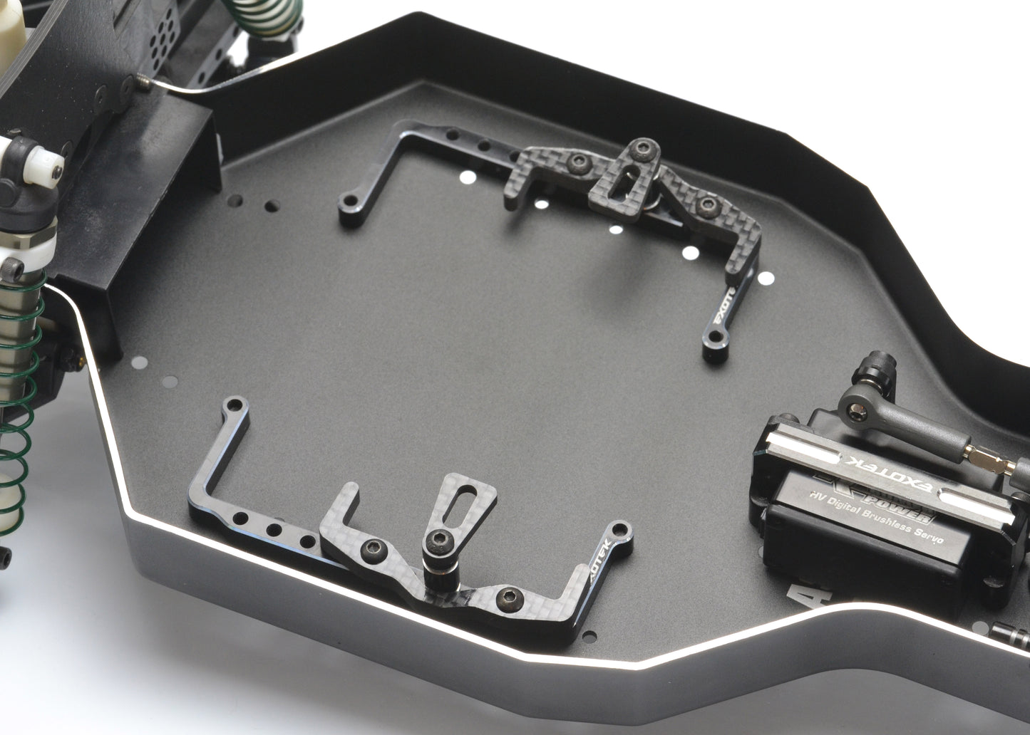 RC10 CLASSIC SHORTY PACK TRAY AND CUPS, 7075 and carbon fiber, EXO2365