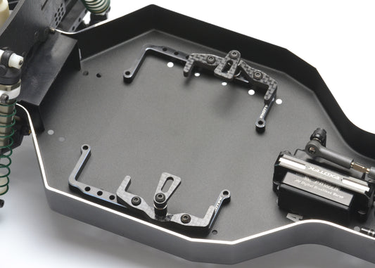 RC10 CLASSIC SHORTY PACK TRAY AND CUPS, 7075 and carbon fiber, EXO2365