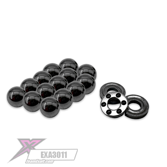 Hybrid-XSN Tungsten Carbide 3/32 Diff balls/ Ceramic Caged Thrust Kit, EXA3011