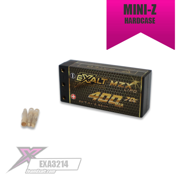 Team Exalt X-Rated 2S 70C Mini Z Shorty Lipo Battery (7.4V/400mAh), EXA3214