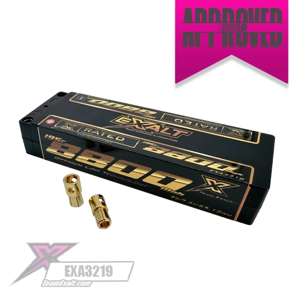 Team Exalt X-Rated 2S 195C Stick Hardcase Lipo (7.4V/8800mAh) w/6mm Bullets, EXA3219