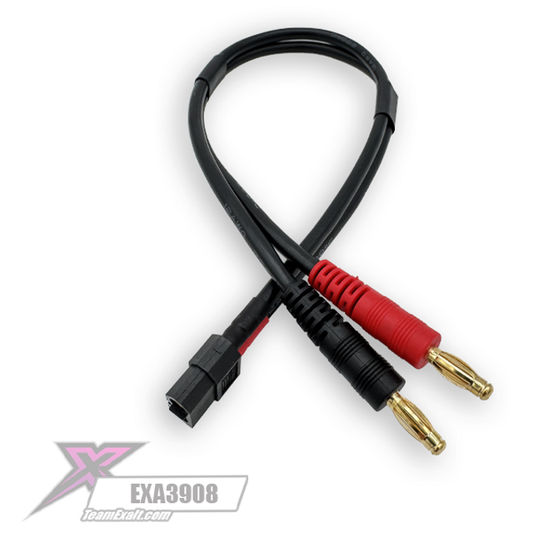Team Exalt Female XT60 to Female 4mm Male Bullets 300mm Charger Cable, EXA3908