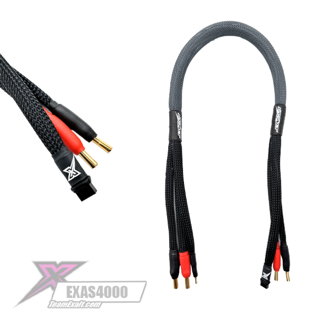 Team Exalt 2s Specialized ProCharge Cable 4mm Charger w/5mm Bullet Connector, EXAS4000