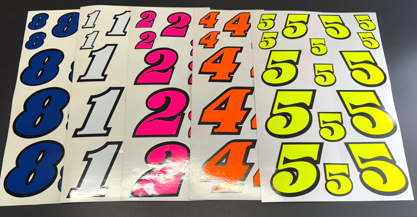 RC Racing Numbers Design #2 with Black Edge