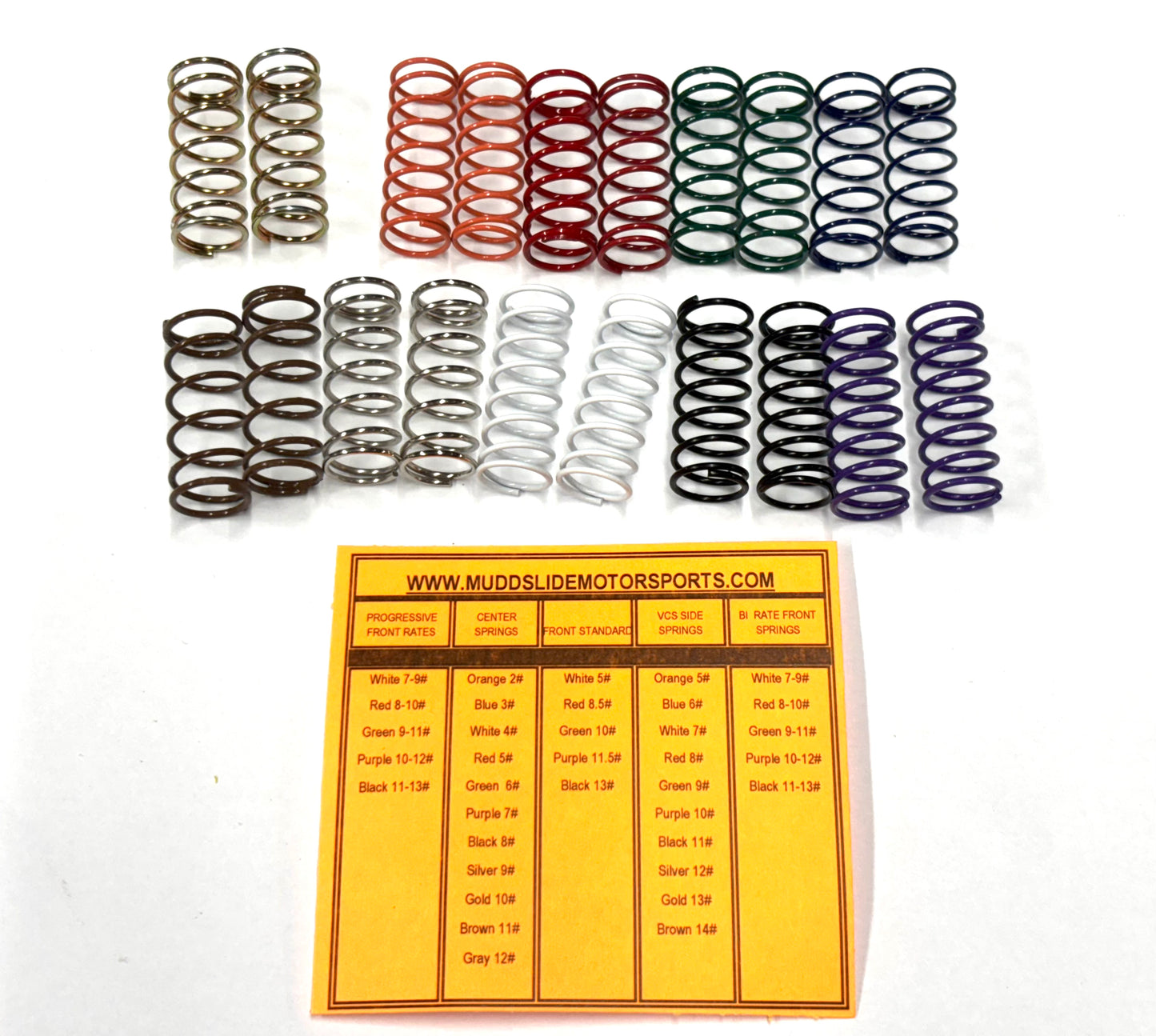 Muddslide Pan Car VCS Micro Side Spring Kit, MSM-027