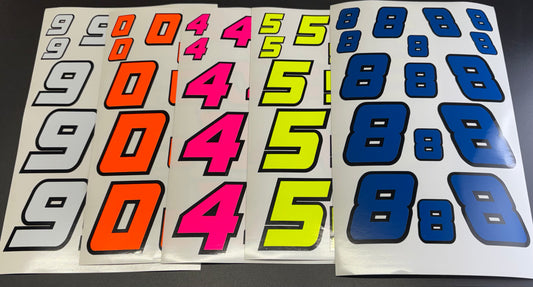 RC Racing Numbers Design #1 with Black Edge