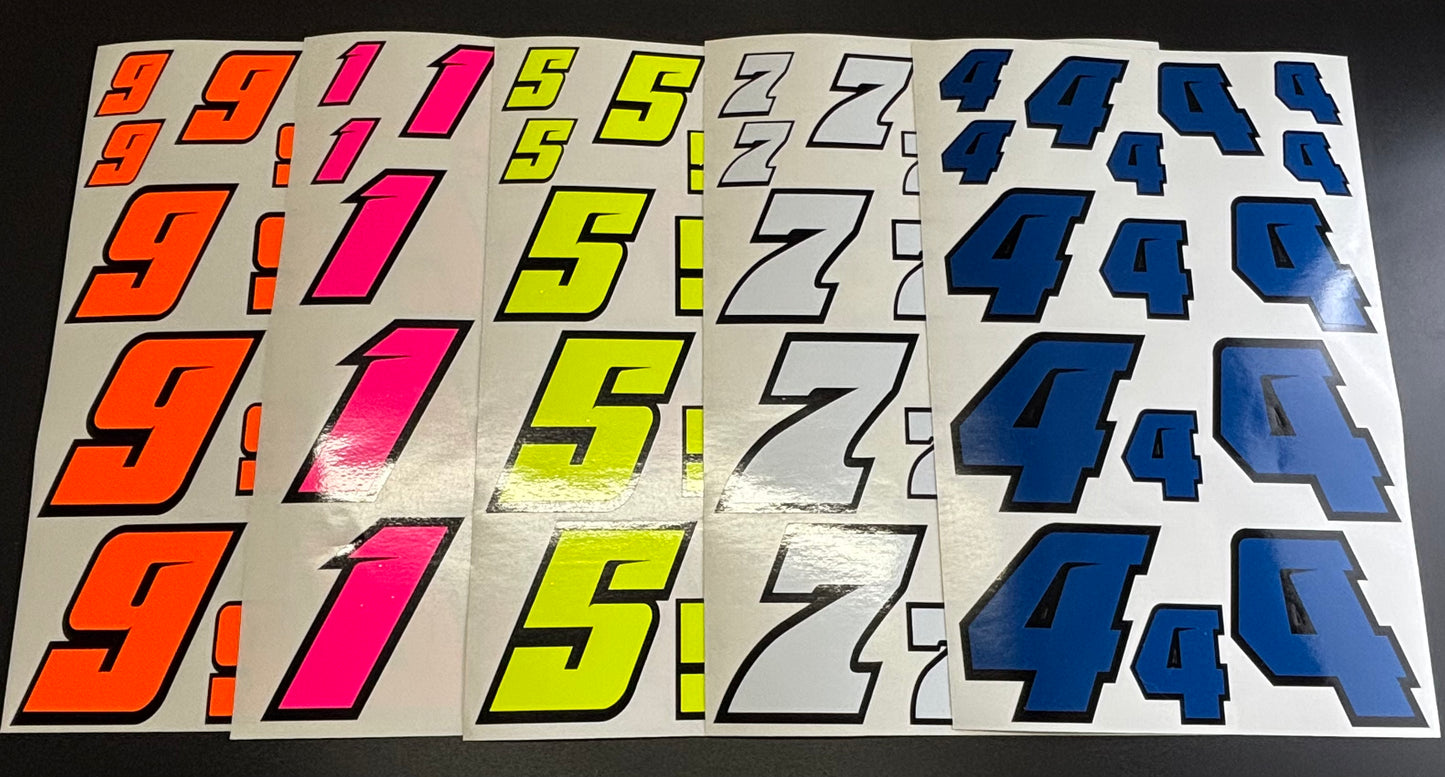 Rcr Racing Number Set Victory RC Products RC Racing Numbers Design #3 with Black Edge – Go ...