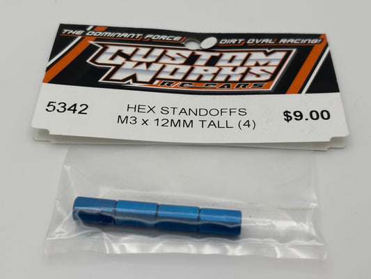 Hex Standoffs M3x12mm Tall (4), CW-5342