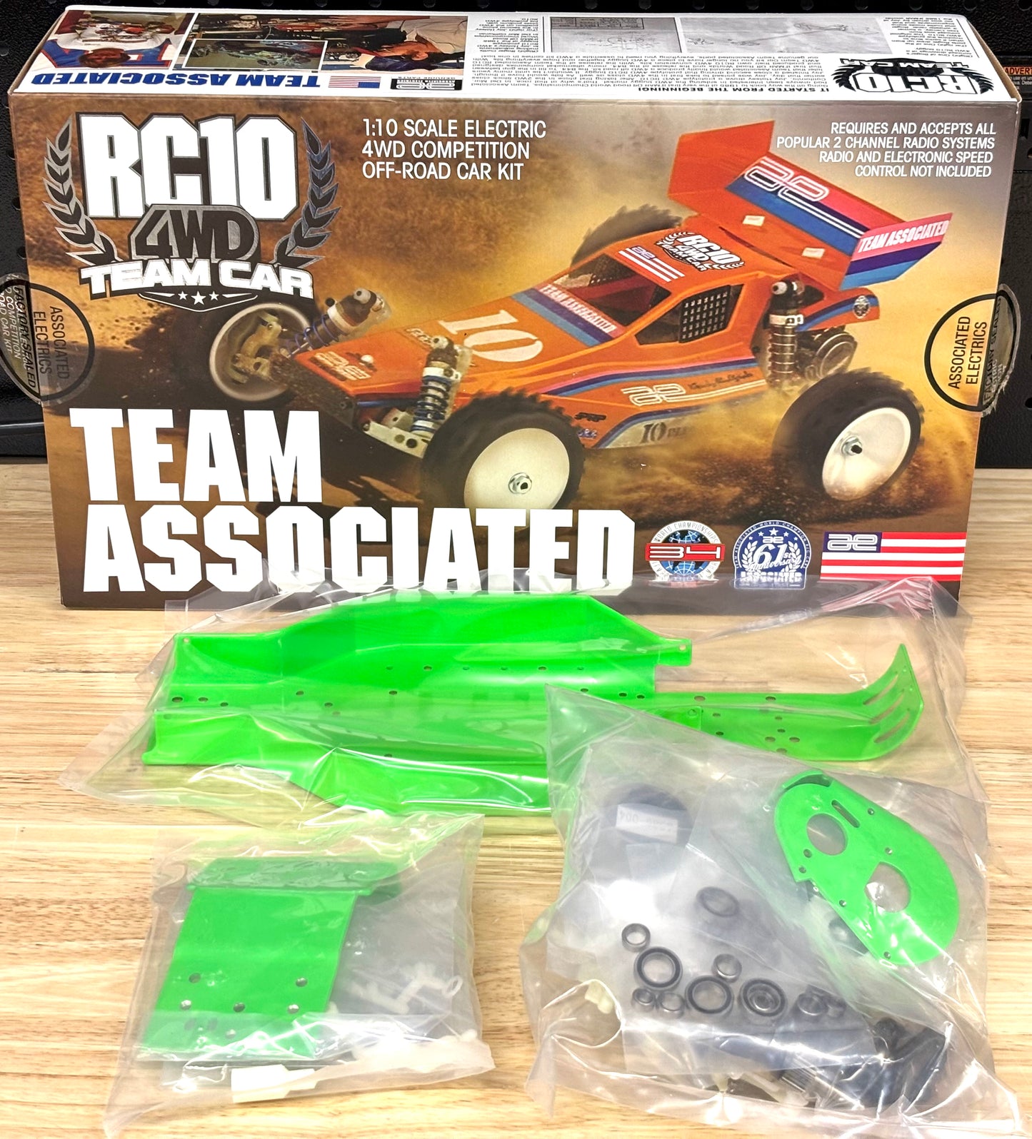 Team Associated Special Edition RC10 4WD Team Car Kit with Powder Coated Chassis, ASC-6046