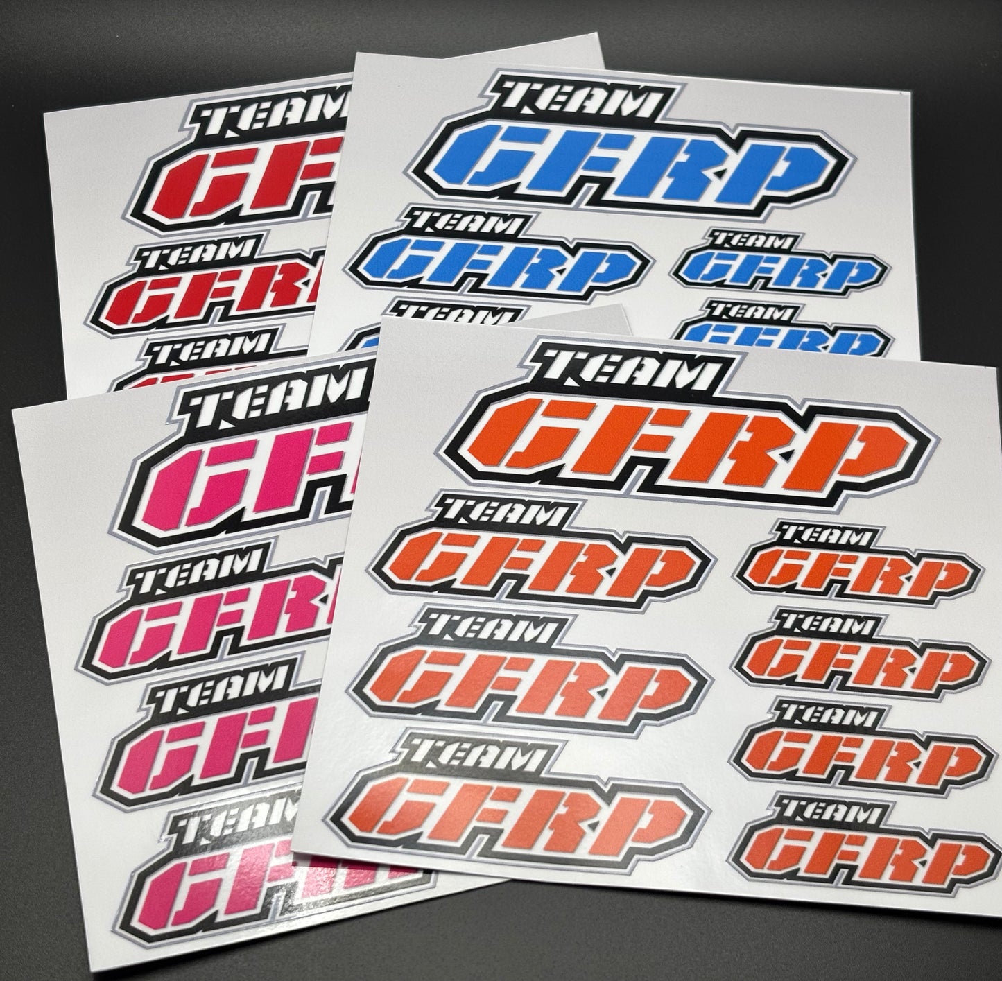 Team GFRP Logo Decals Sticker Sheet