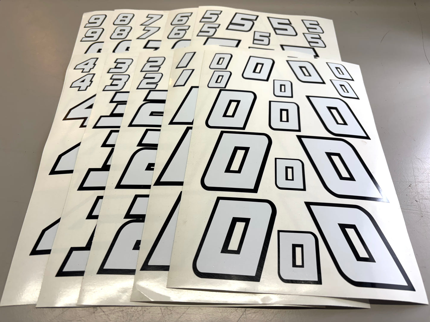 RC Racing Numbers Design #1 with Black Edge