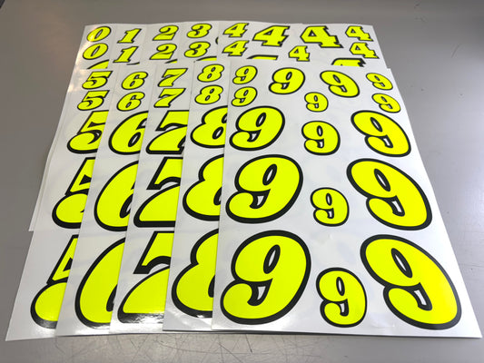 RC Racing Numbers Design #2 with Black Edge