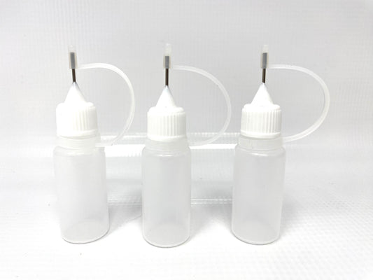 0.3 fl oz Fine Tip Bottle for oil or glue (empty), 3 pack, VRC-1014