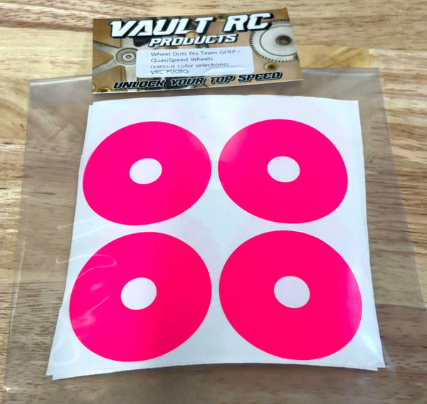 Wheel Dots fit QuasiSpeed Wheels w/center cut out, various color selections