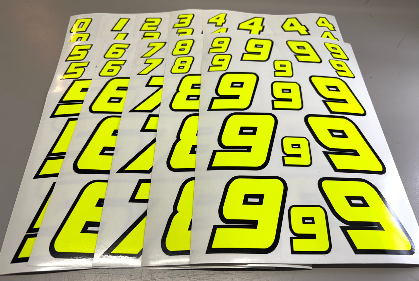 RC Racing Numbers Design #1 with Black Edge