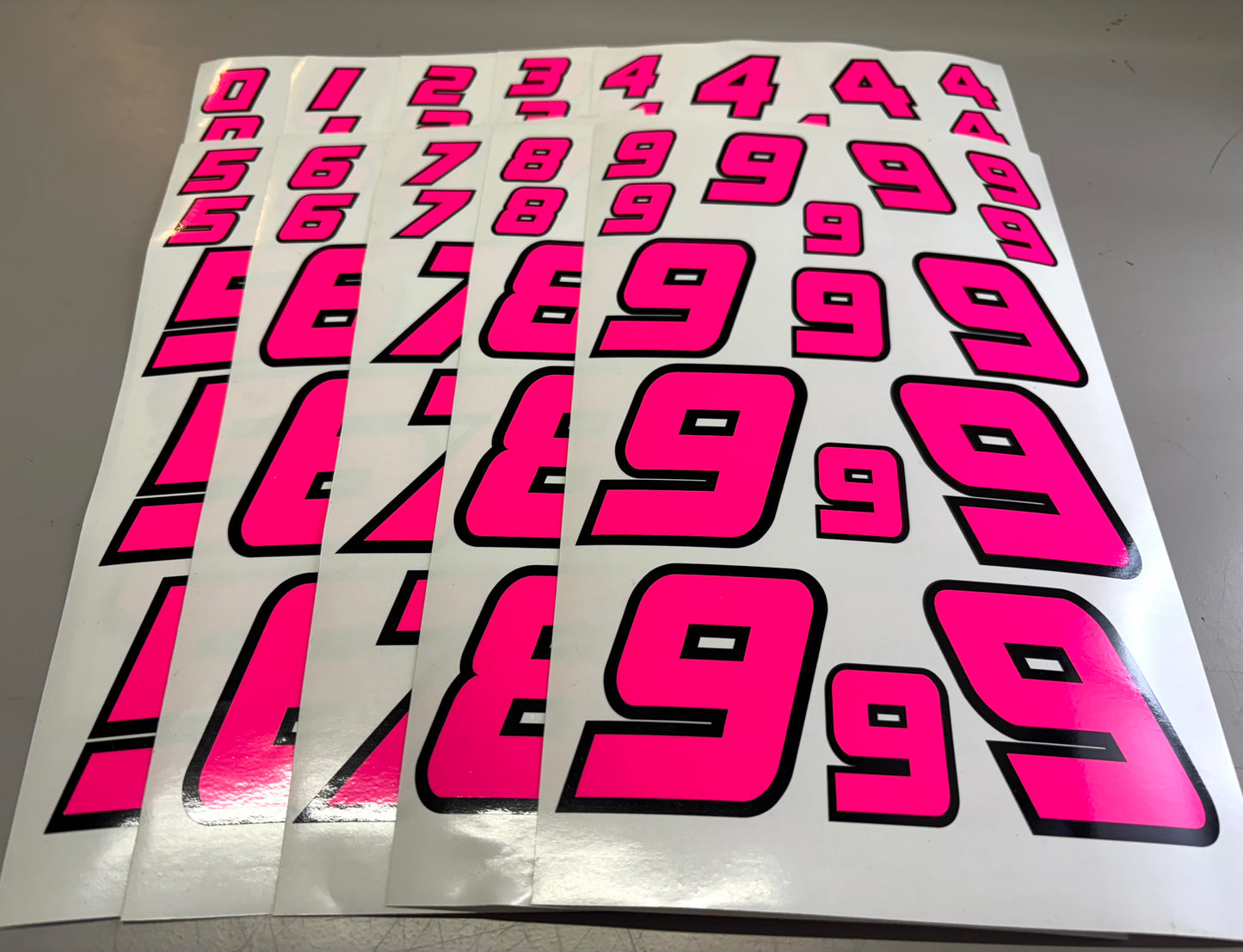 RC Racing Numbers Design #1 with Black Edge