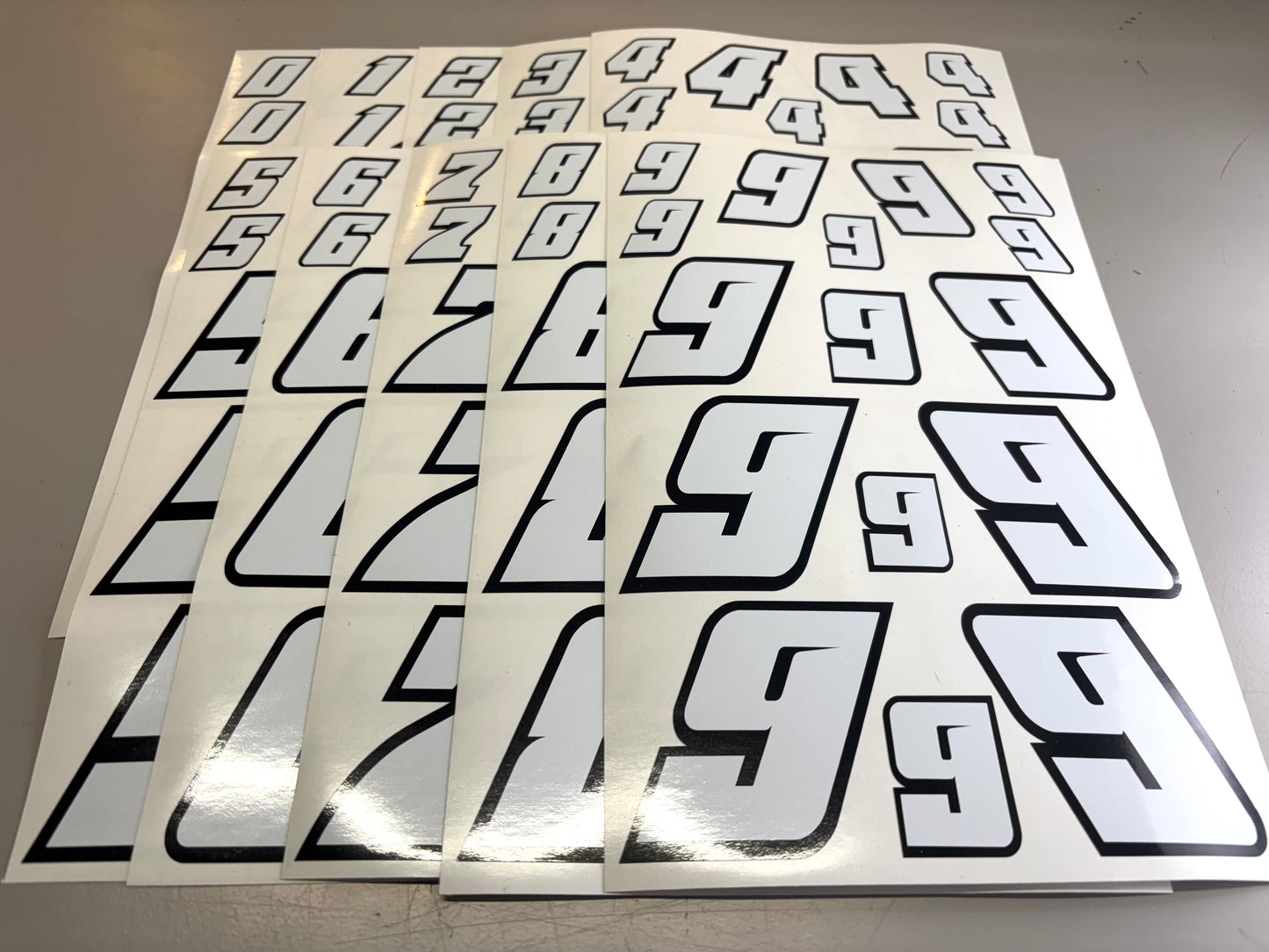 RC Racing Numbers Design #3 with Black Edge