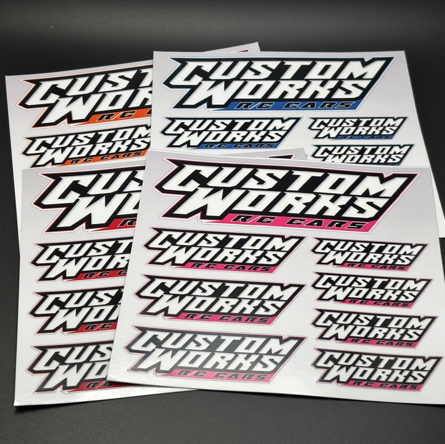 Custom Works Logo Decals Sticker Sheet
