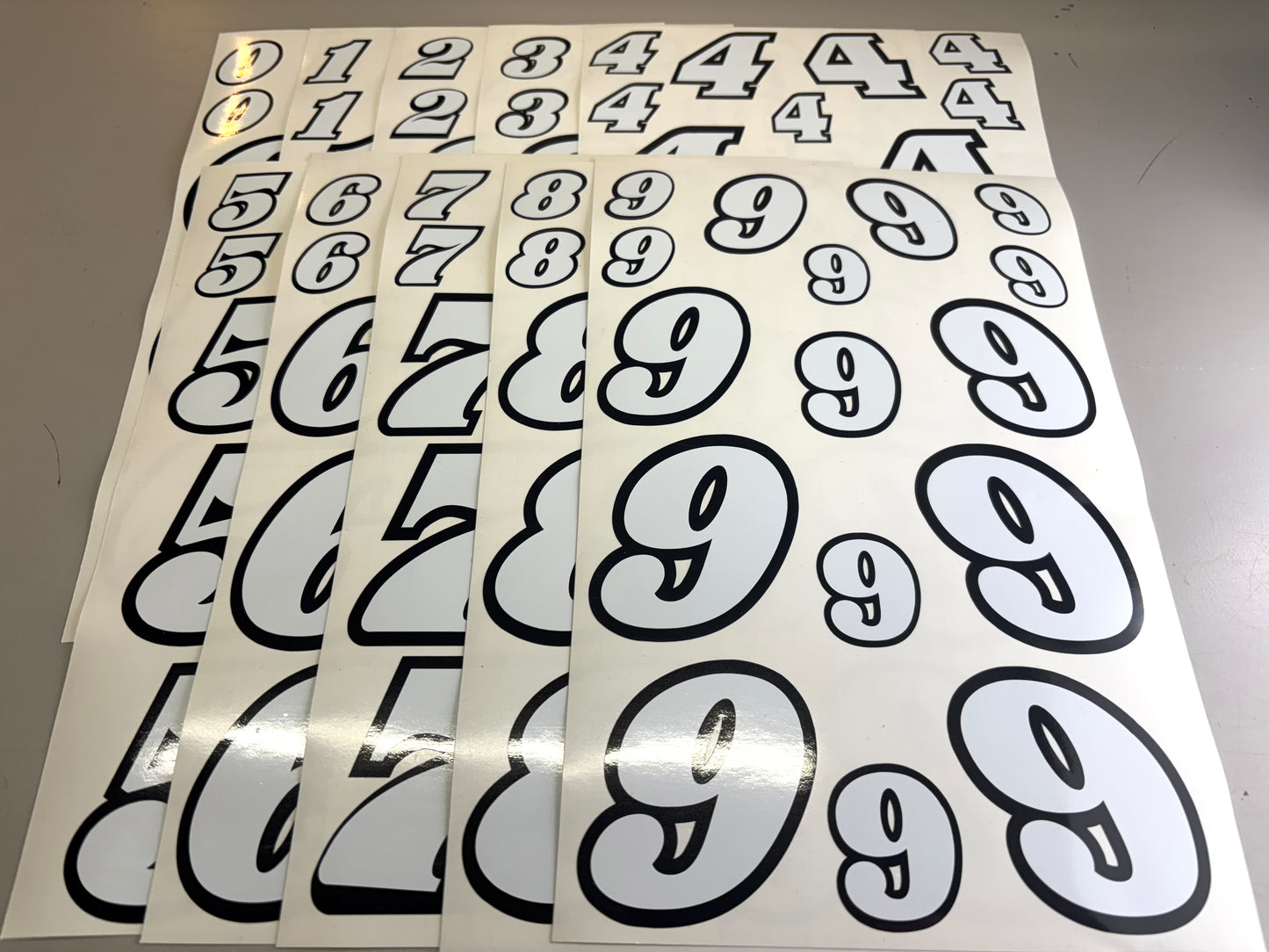 RC Racing Numbers Design #2 with Black Edge