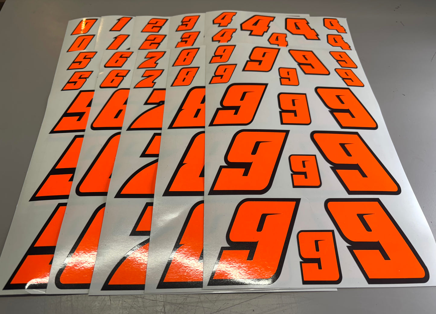 RC Racing Numbers Design #3 with Black Edge