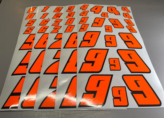 RC Racing Numbers Design #3 with Black Edge