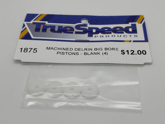 Machined Delrin Big Bore Piston Set - Blank (4) CW-1875
