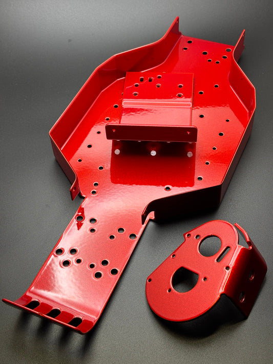 Associated RC10 Powder Coated Tub Chassis, Nose Plate, Motor Mount