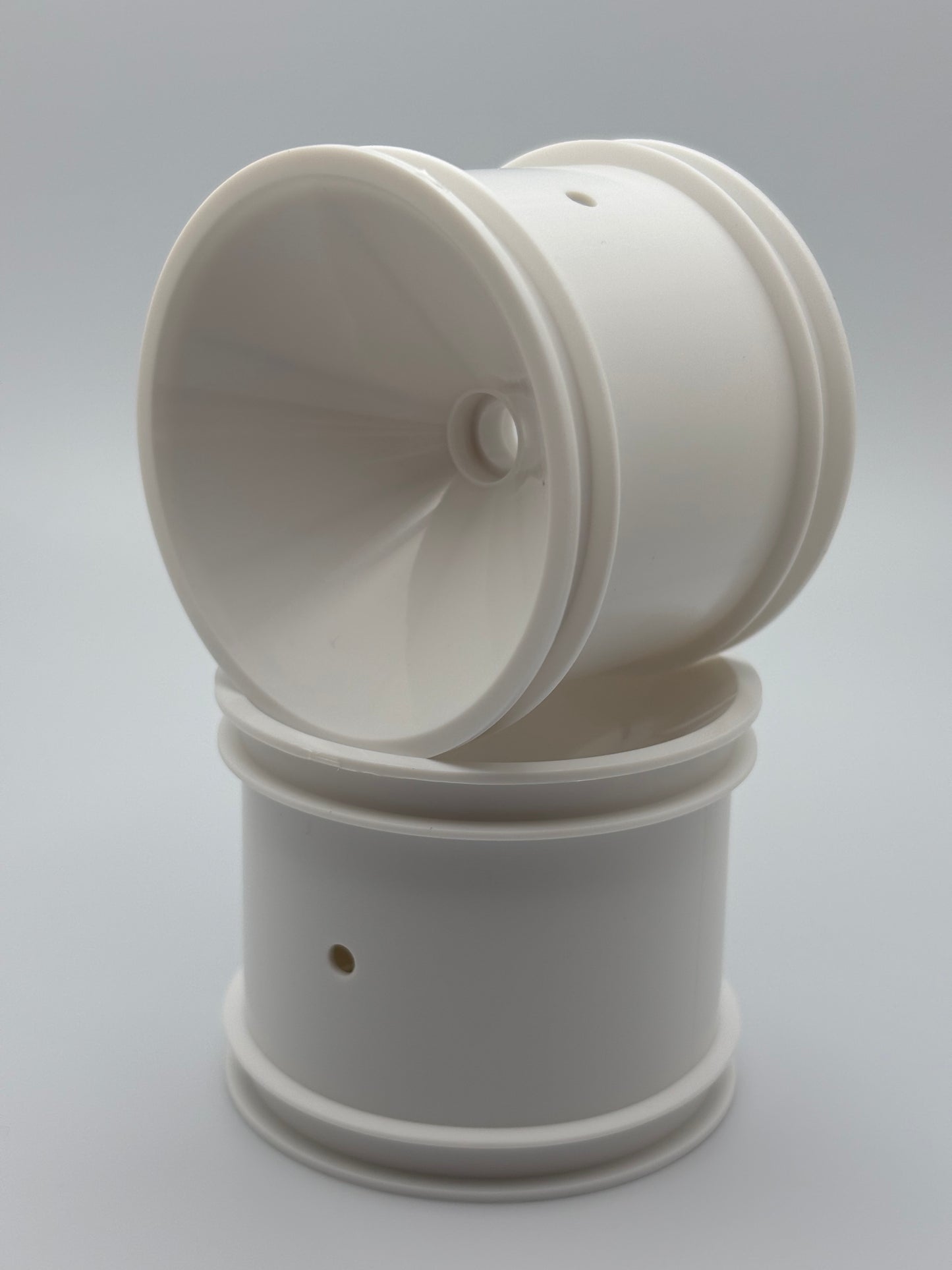 RC10T White Truck Front Wheels, ASC-7861