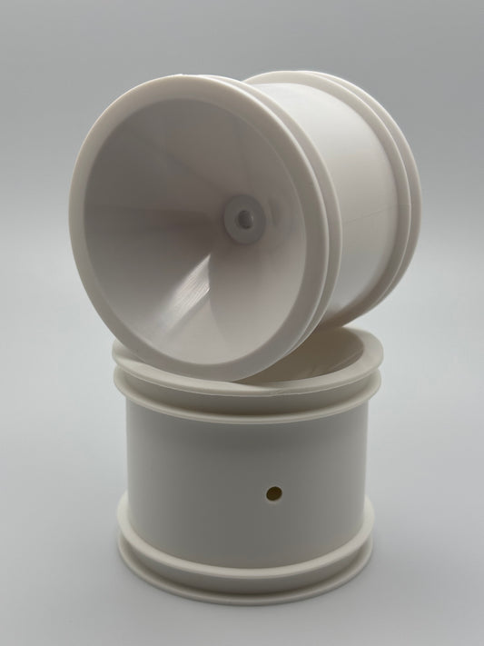 RC10T White Truck Rear Wheels, ASC-7863