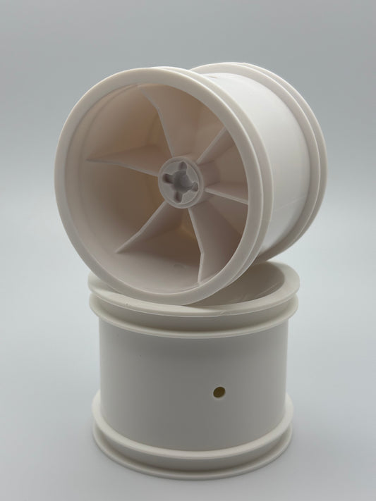 RC10T White Truck Rear Wheels, ASC-7863