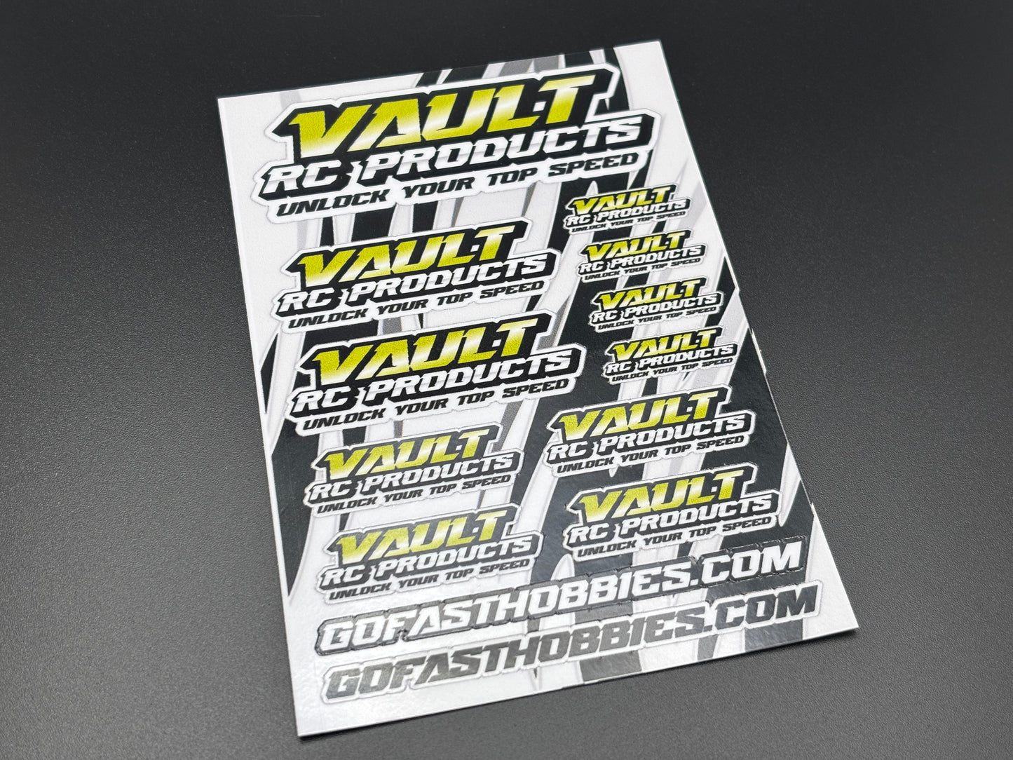 Vault RC Logo Decals Sticker Sheet, CC-9002