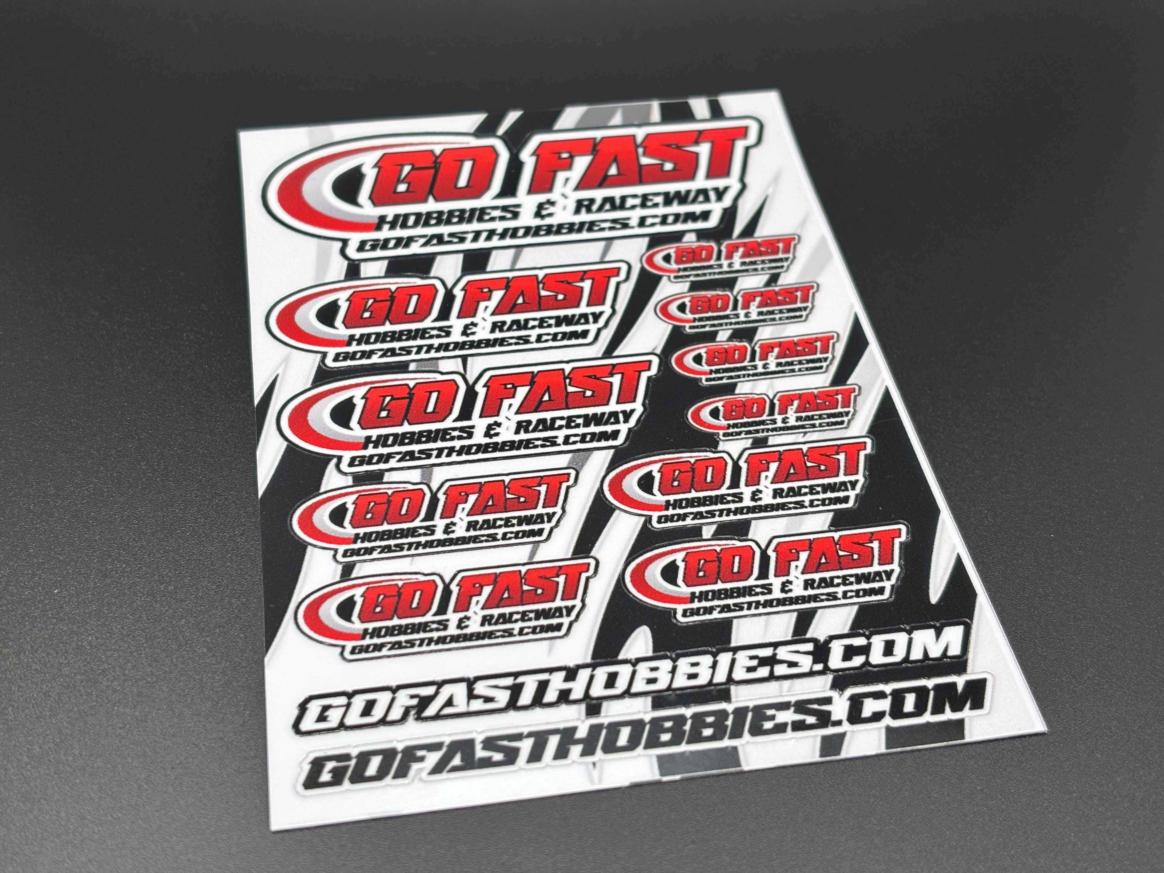 Victory RC Products Go Fast Hobbies Logo Decals Sticker Sheet, CC-9001