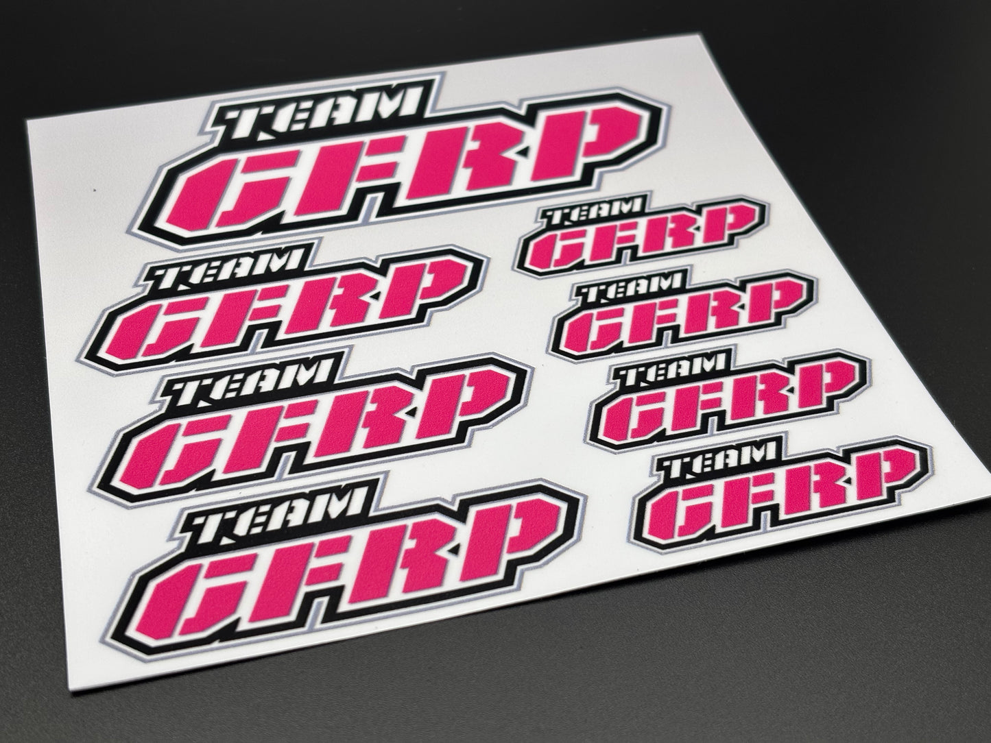 Team GFRP Logo Decals Sticker Sheet