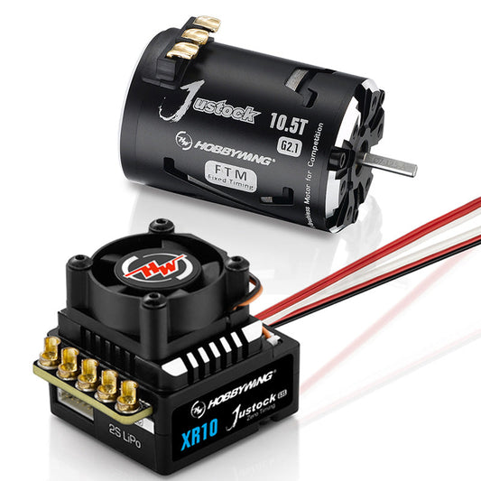 Hobbywing XERUN XR10 Justock G3S Combo Brushless ESC/ (10.5T) G2.1 Motor Combo Kit HWI-38020370