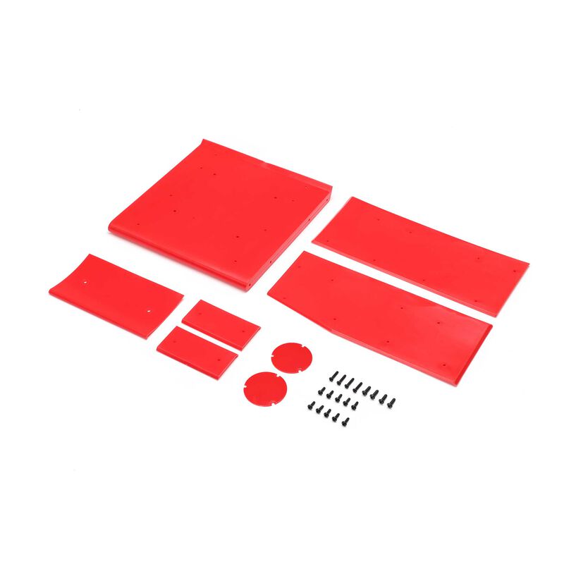 LOS-1895 Wing Panel Set, Red: 22S Sprint (TLR / Team Losi)