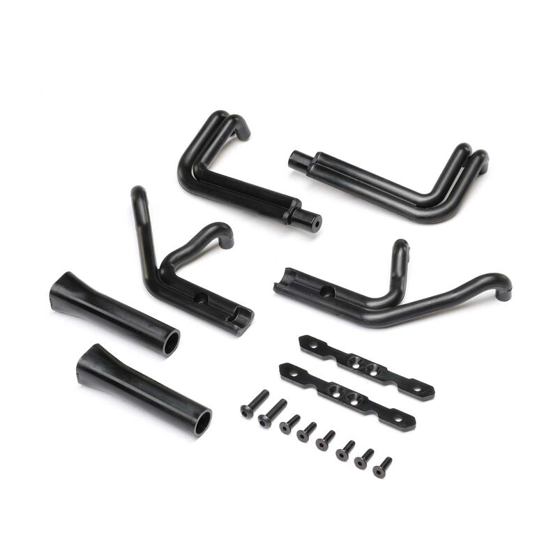 LOS-1897 Header Set, Matte Black: 22S Sprint (TLR / Team Losi)