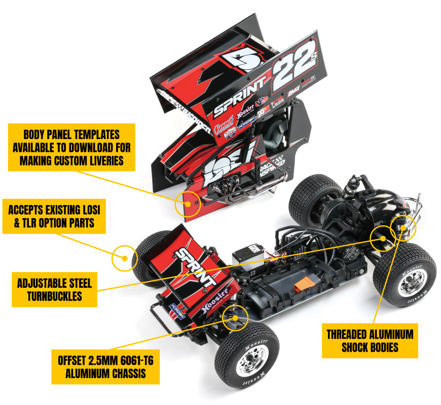 Team Losi 1/10 22S Sprint Car 2WD Brushless RTR (Battery & Charger Included)