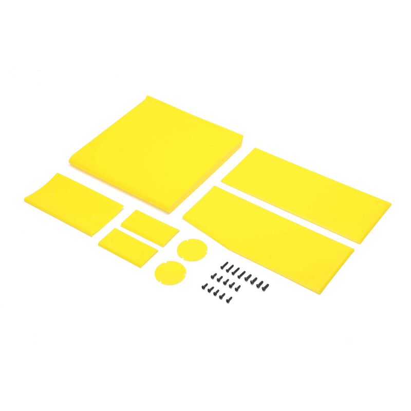 LOS-2855 Wing Panel Set, Yellow: 22S Sprint (TLR / Team Losi)
