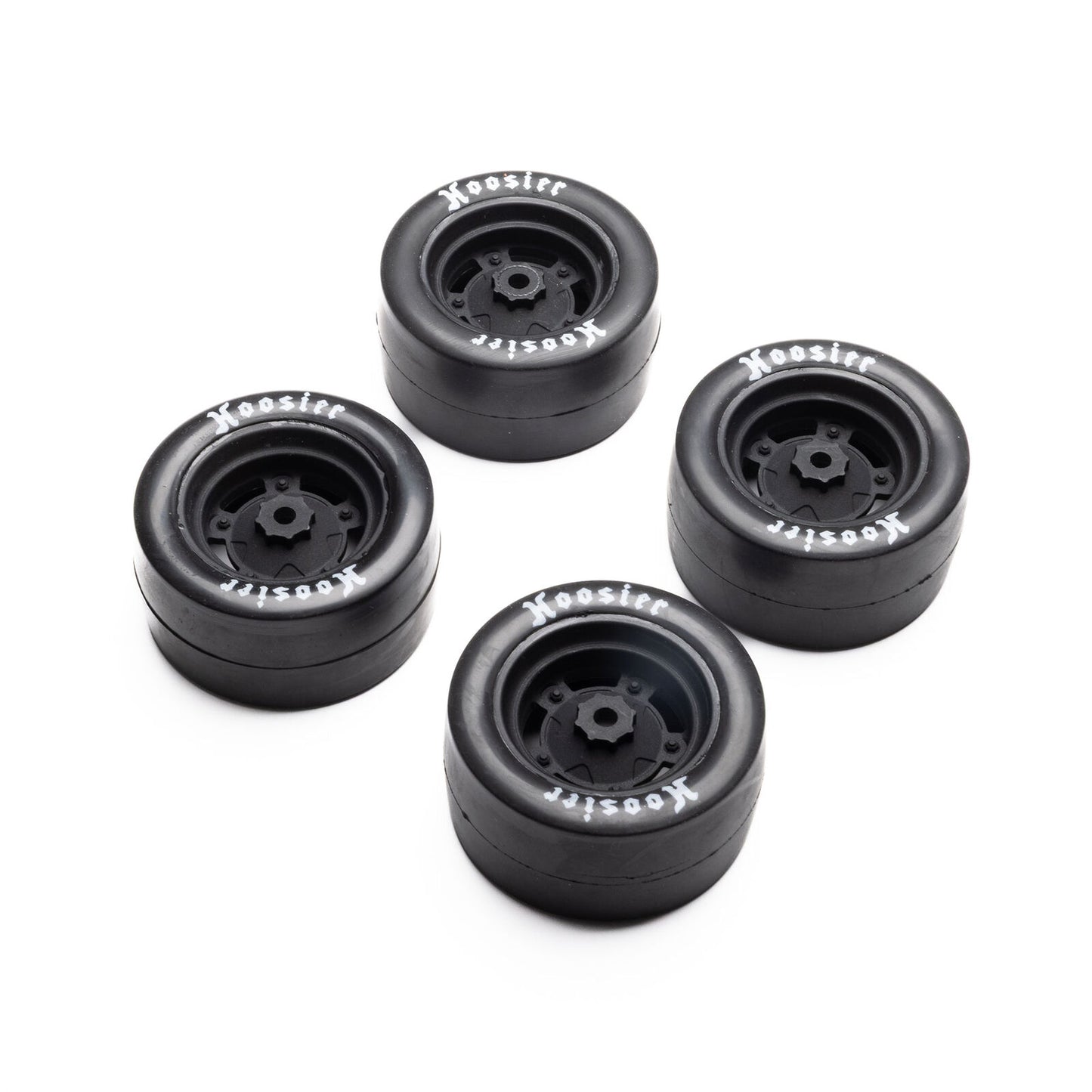 Team Losi Hoosier Mounted Tires, Medium (4): GROM Asphalt Late Model, LOS-3779