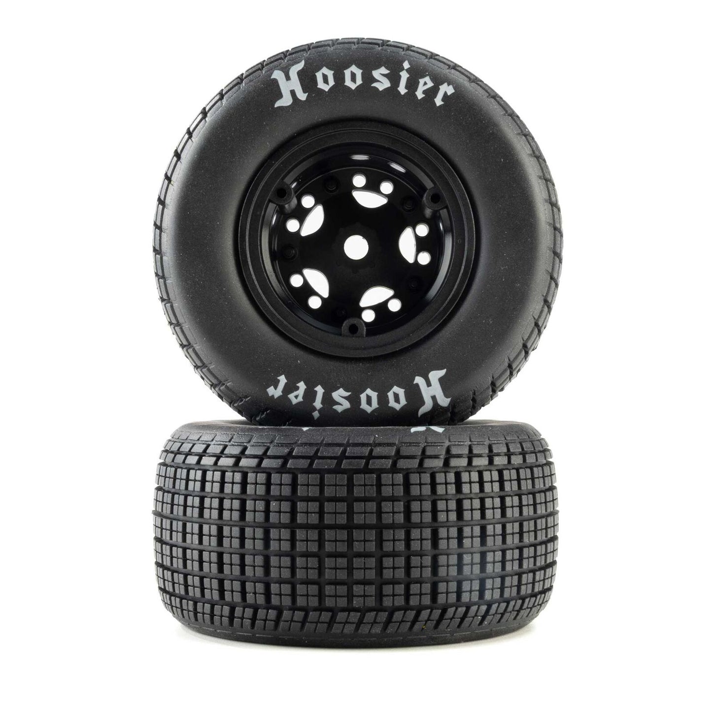 Team Losi Mounted Black Wheel Hoosier Tires, Medium (2): 22S DLM, LOS-4237
