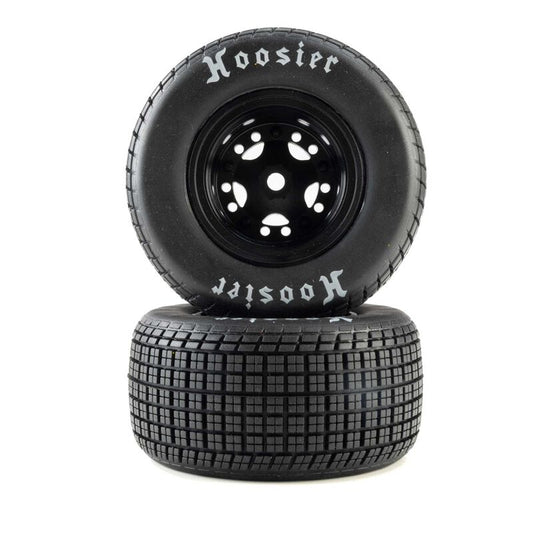 Team Losi Mounted Black Wheel Hoosier Tires, Soft (2): 22S DLM, LOS-4247