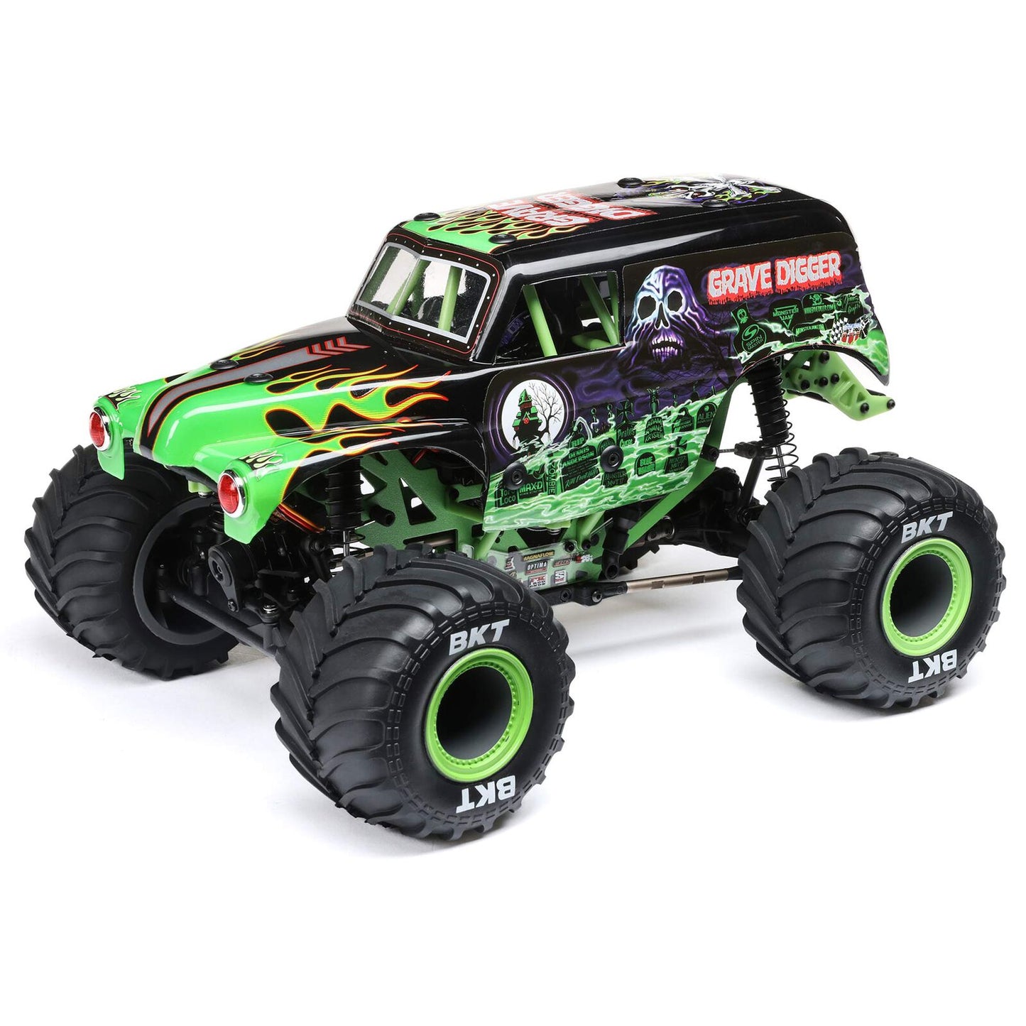 Losi 1/18 Mini LMT Grave Digger 4X4 Brushed Monster Truck RTR - LOS01026T1