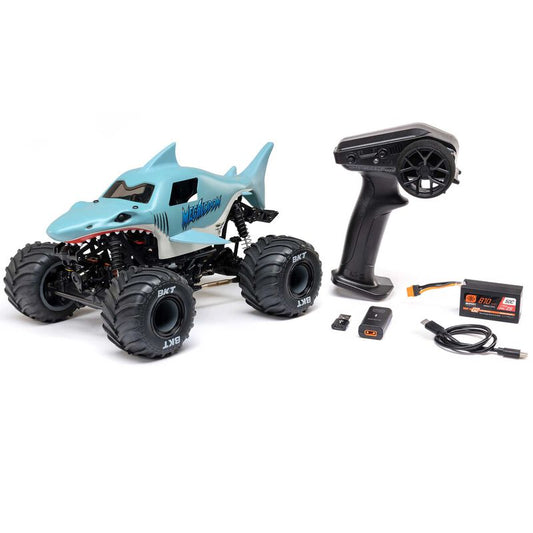 1/18 Mini LMT Megalodon 2S 4X4 RTR Brushed Monster Truck - LOS01026T3