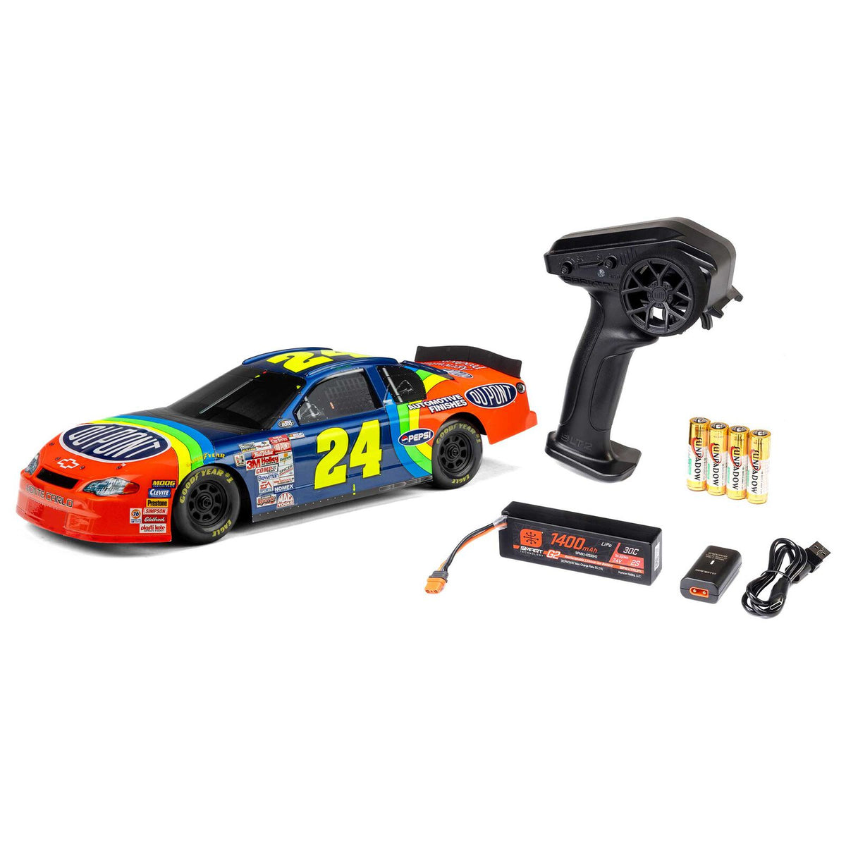 1/12 Losi NASCAR Jeff Gordon No. 24 Dupont Chevrolet Monte Carlo (Battery & Charger Included), LOS1120024