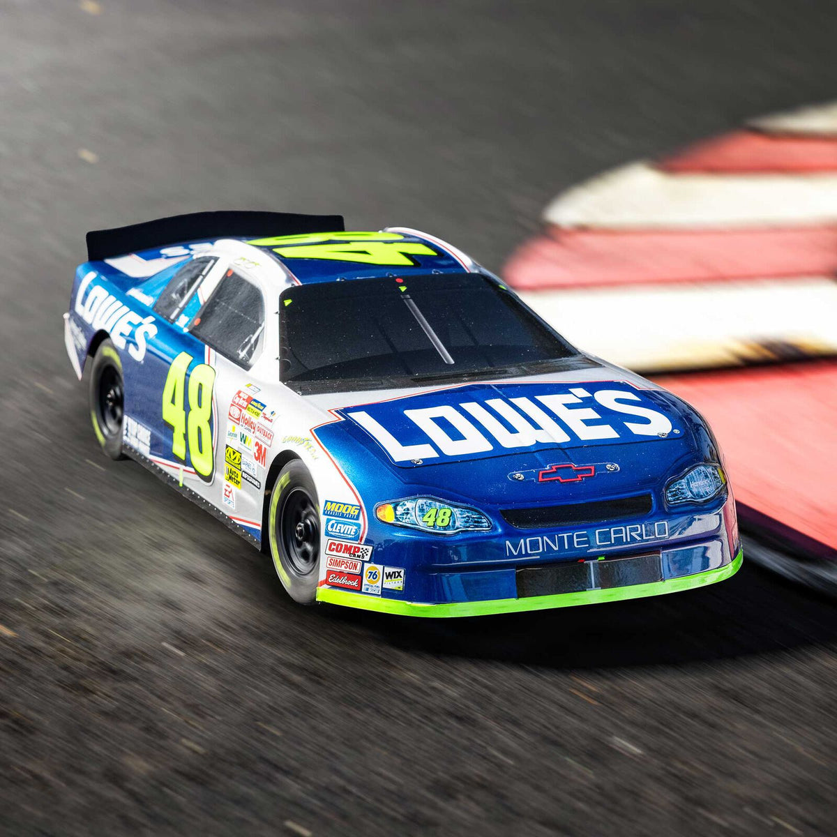 1/12 Losi NASCAR Jimmie Johnson No. 48 Lowes Chevrolet Monte Carlo (Battery & Charger Included), LOS1120248