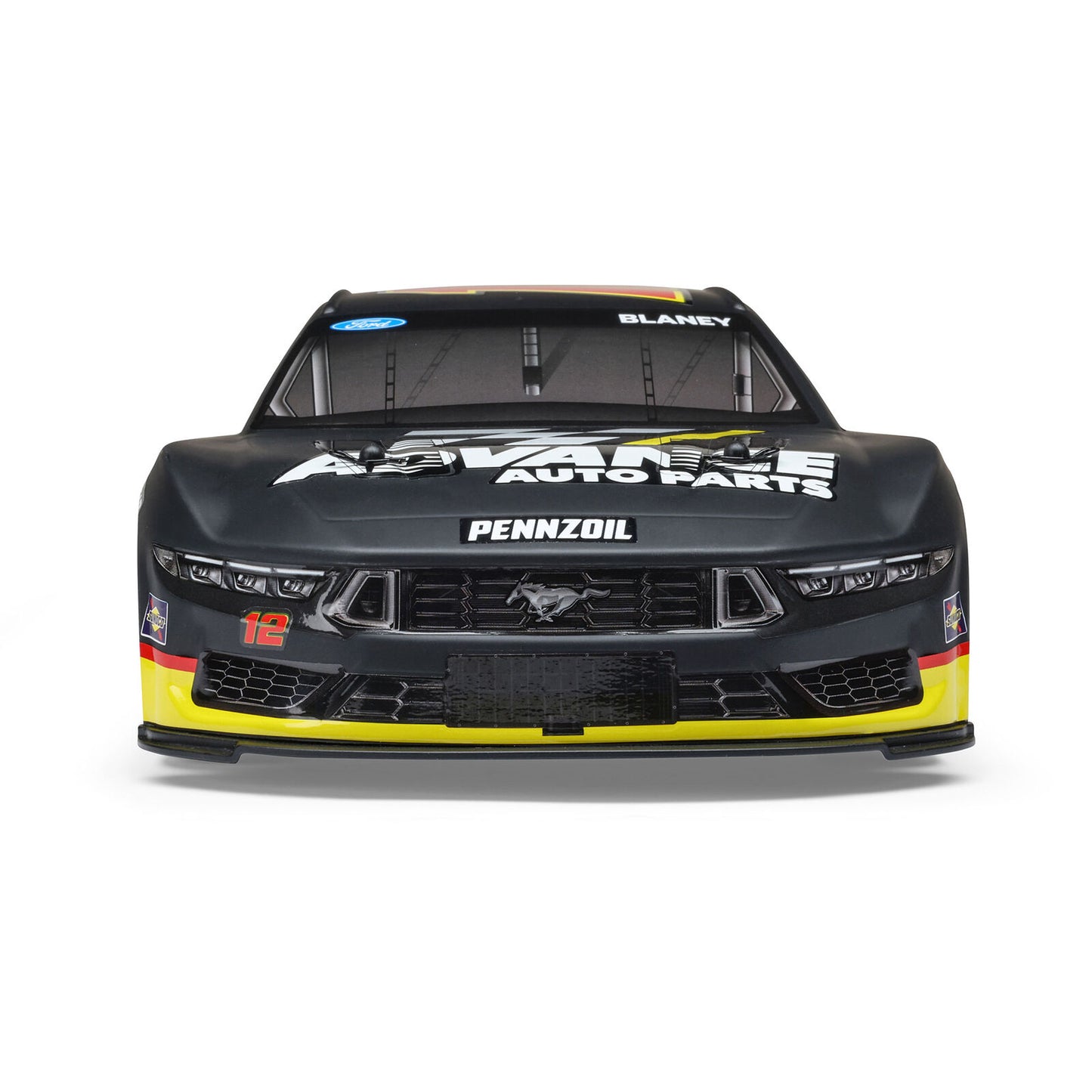 Team Losi 1/12 NASCAR #12 Advance Auto 2025 Ford Mustang 2S AWD RTR On-Road Car - Ryan Blaney, LOS1122512