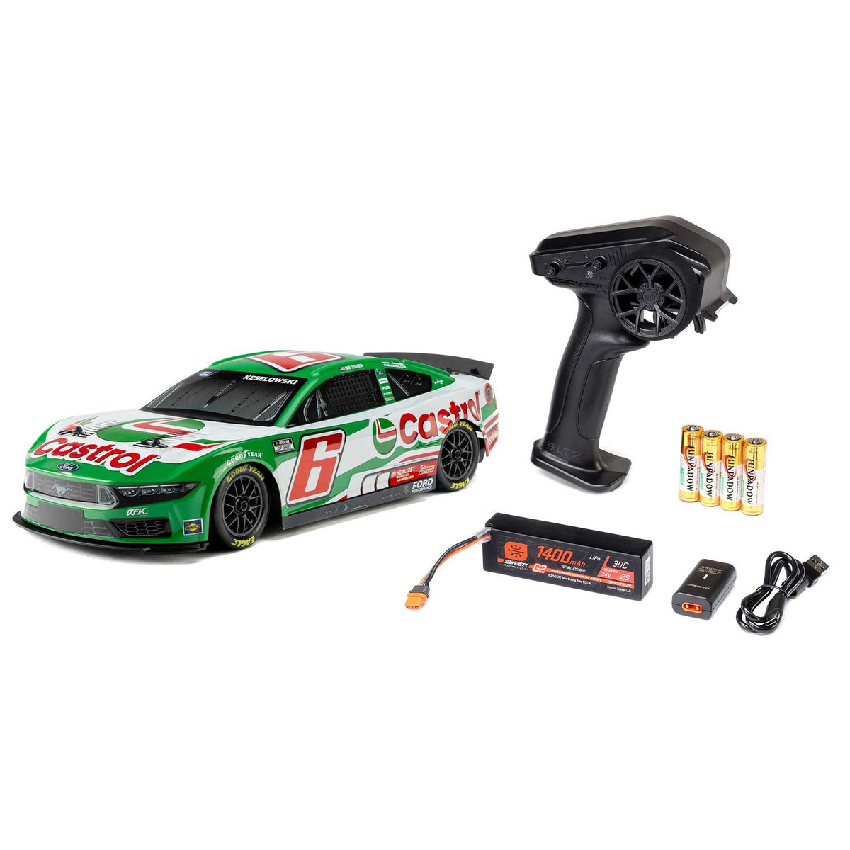 1/12 Losi NASCAR Brad Keselowski No. 6 2026 Castrol Ford Mustang (Battery & Charger Included), LOS1122606